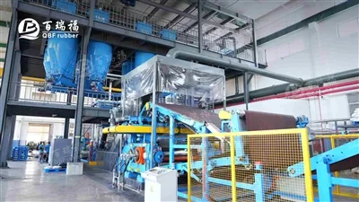 Cơ sở sản xuất cao su QBF đã ra mắt dây chuyền sản xuất pha trộn hiện đại.